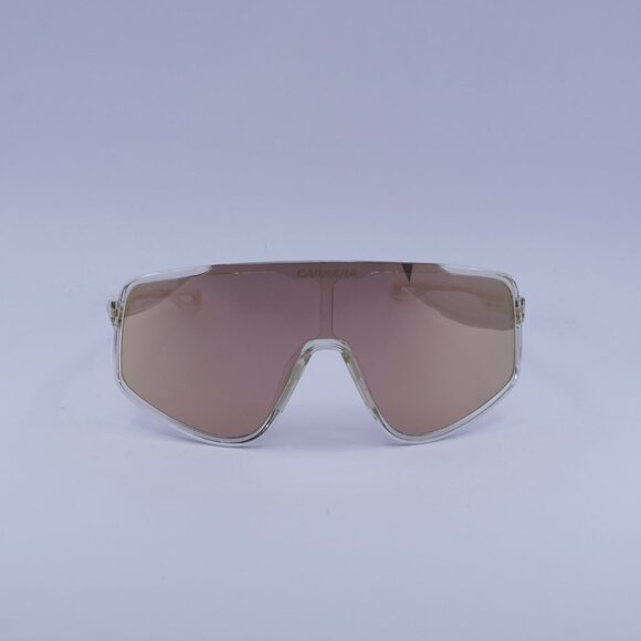 Carrera CARRERA 4017/S 02T3 0J Sunglasses Beige Shield Frame, Rose Gold Lenses - Picture 2 of 11